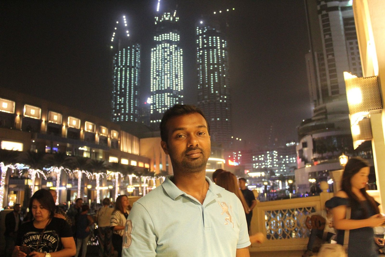 Dubai skyline at night